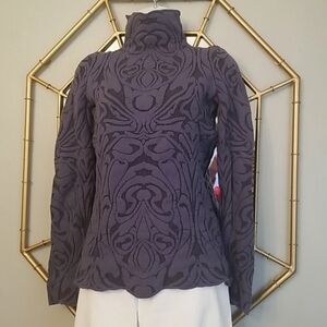 Emporio Armani Mock Neck Sweater 40/Small Pit-Pit 15.5" -18" DUSTY & NAVY BLUE